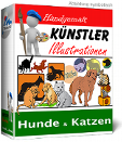 Künstler-Illustrationen - Hunde und Katzen