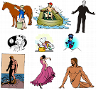 Künstler-Illustrationen - Menschen: Ein paar Beispiele der Cliparts